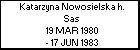 Katarzyna Nowosielska h. Sas