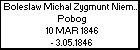 Boleslaw Michal Zygmunt Niementowski h. Pobog