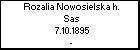 Rozalia Nowosielska h. Sas