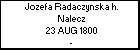 Jozefa Radaczynska h. Nalecz