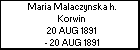 Maria Malaczynska h. Korwin