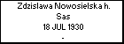 Zdzislawa Nowosielska h. Sas