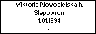 Wiktoria Nowosielska h. Slepowron