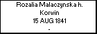Rozalia Malaczynska h. Korwin
