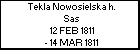Tekla Nowosielska h. Sas
