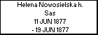 Helena Nowosielska h. Sas