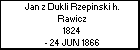 Jan z Dukli Rzepinski h. Rawicz
