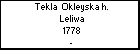 Tekla  Okleyska h. Leliwa