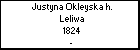 Justyna Okleyska h. Leliwa