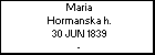 Maria Hormanska h.