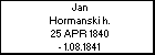 Jan Hormanski h.
