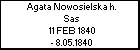 Agata Nowosielska h. Sas