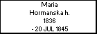 Maria Hormanska h.