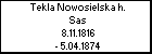 Tekla Nowosielska h. Sas