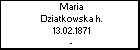 Maria Dziatkowska h.