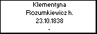 Klementyna Rozumkiewicz h.