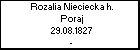 Rozalia Nieciecka h. Poraj