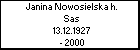 Janina Nowosielska h. Sas