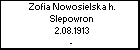 Zofia Nowosielska h. Slepowron